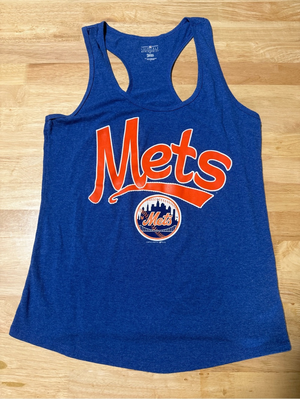 New York Mets Women’s Large Blue Racerback Tank Top MLB